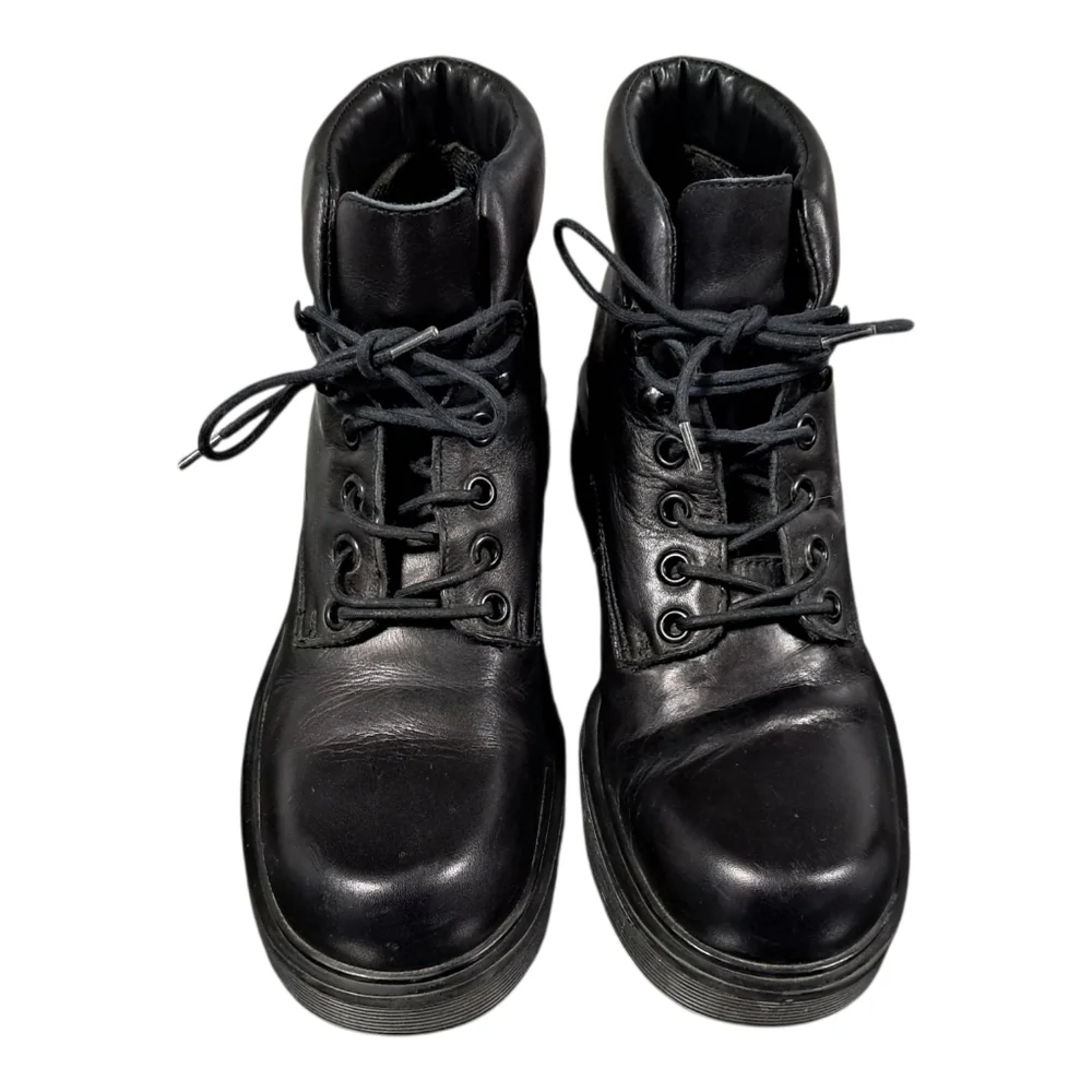 NINE WEST Cloud Nine Black‎ Leather Boots, Women's Size 6